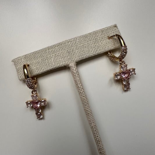 Baby Pink cruz earrings